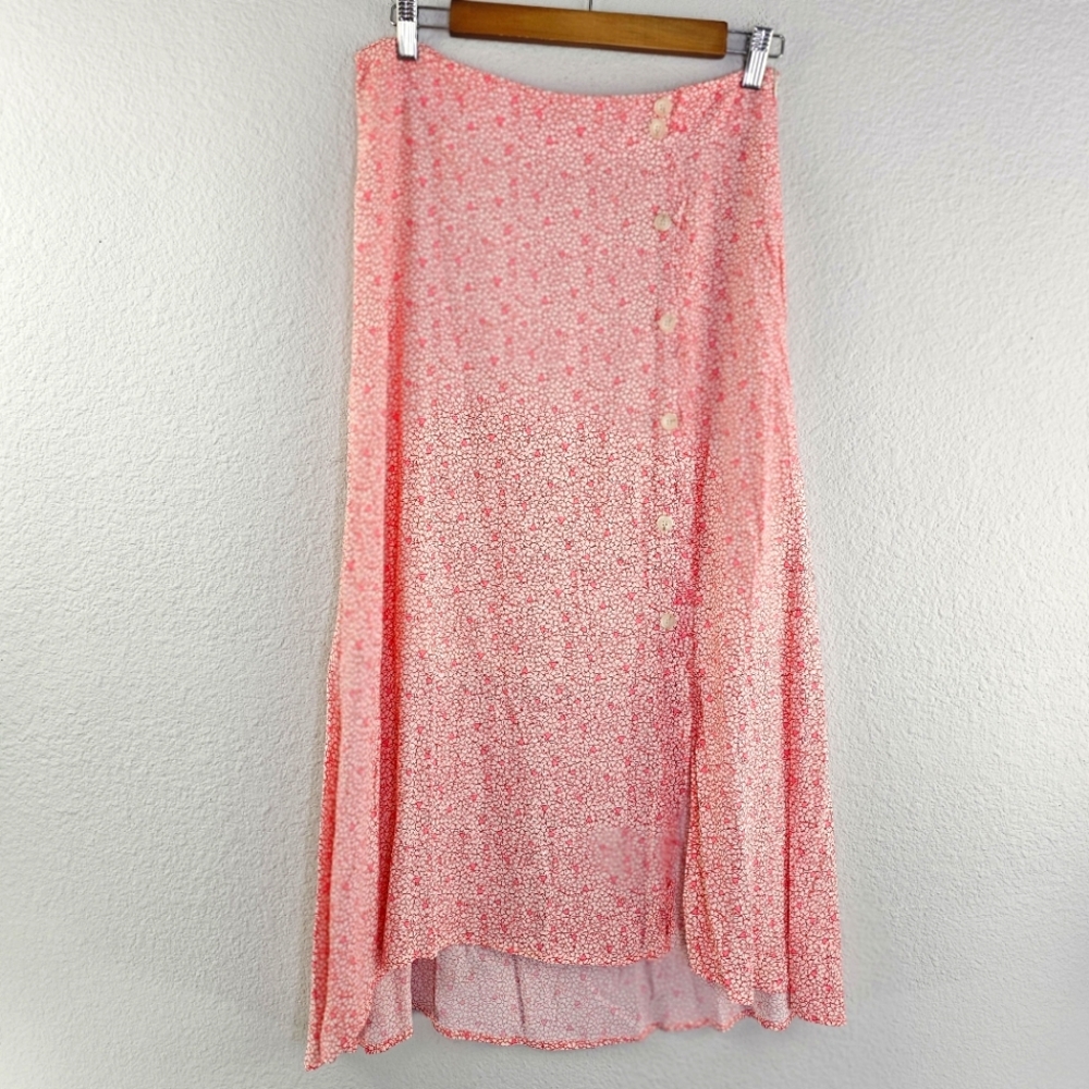 Grace & Mila My Sweetheart Red Heart Print Love Skirt Large